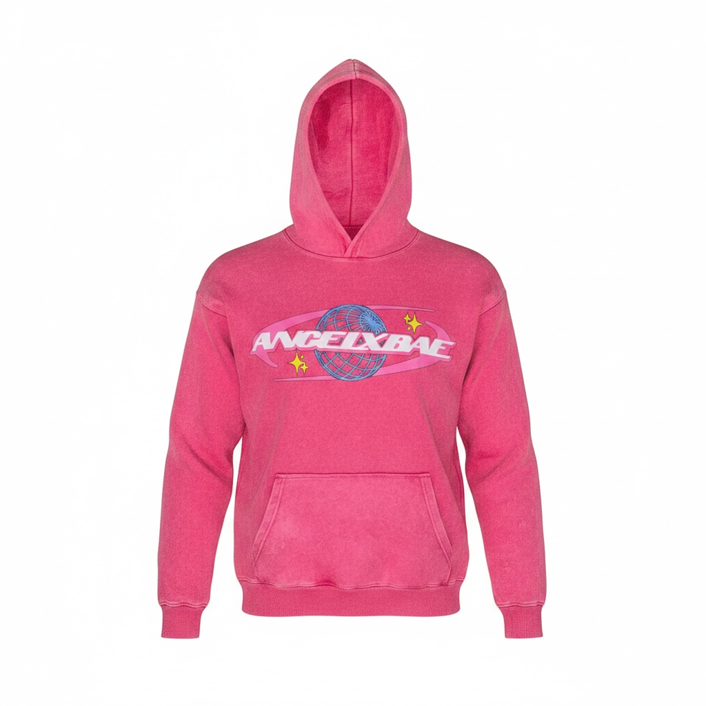 PINK ANGELXBAE HOODIE