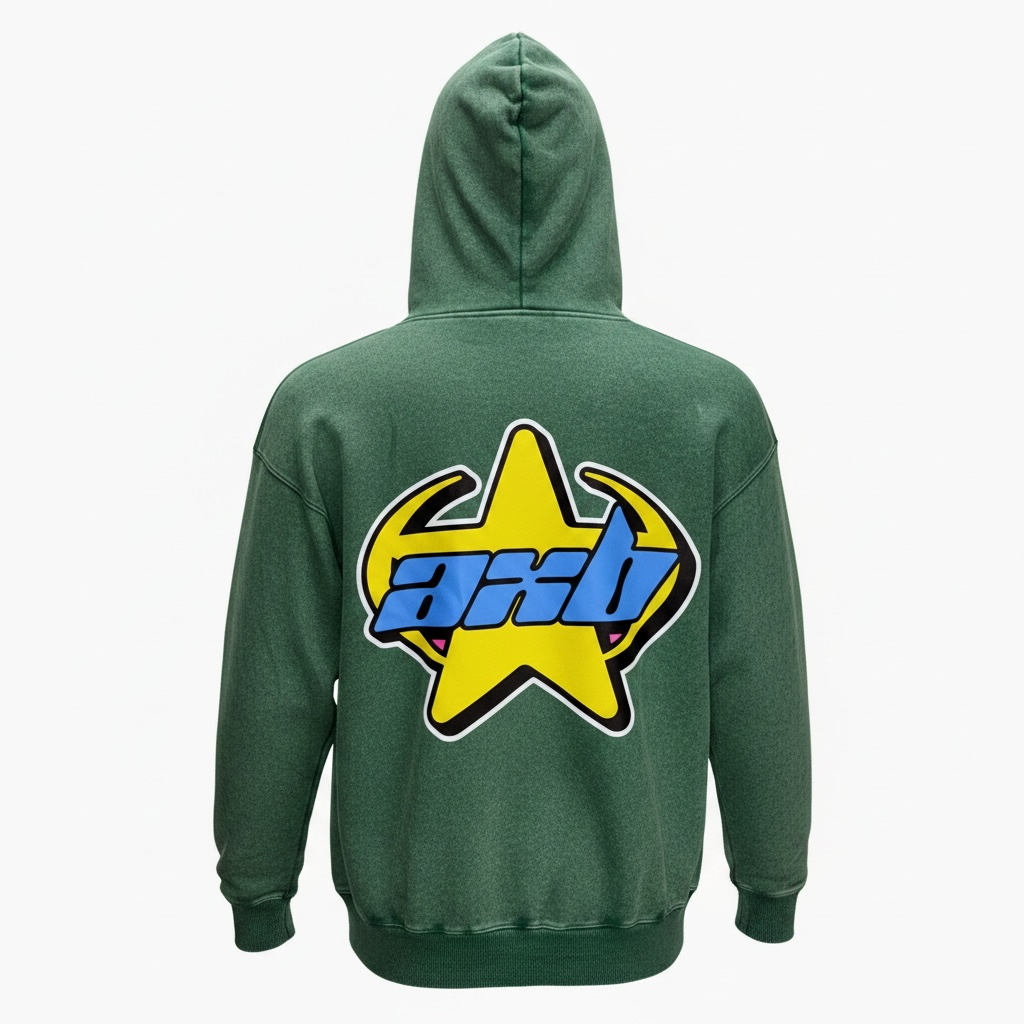 GREEN ANGELXBAE HOODIE